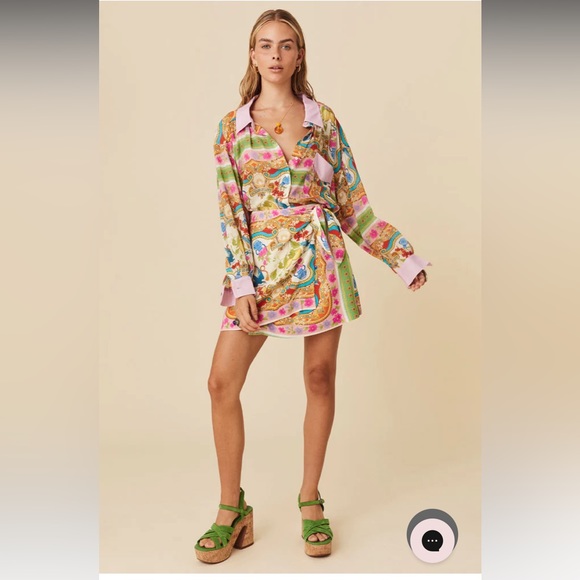 Spell Maddelena Wrap Skirt Mosaic - Large - RARE - Picture 2 of 6